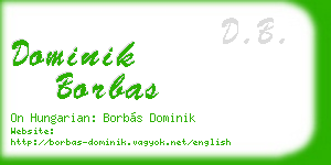 dominik borbas business card