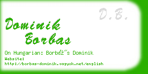 dominik borbas business card